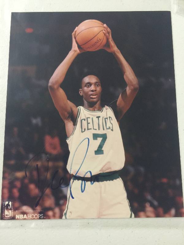 lot 1004 image: Signed 8x10 of Boston Celtic Dee Brown Boston Celtics