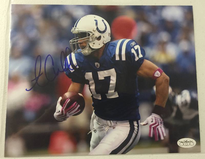 lot 1006 image: Signed 8x10 Photograph of Indianapolis Colts Wide Receiver Austin Collie
