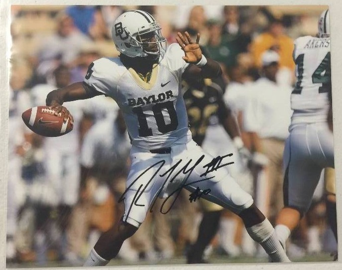 lot 1018 image: Signed 8x10 Photo of Robert Griffin III Baylor Bears Heisman Trophy Winner