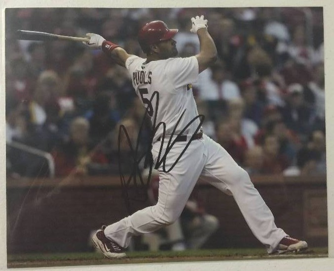 lot 1033 image: Signed 8x10 Photo Albert Pujols 1st Baseman St. Louis Cardinals