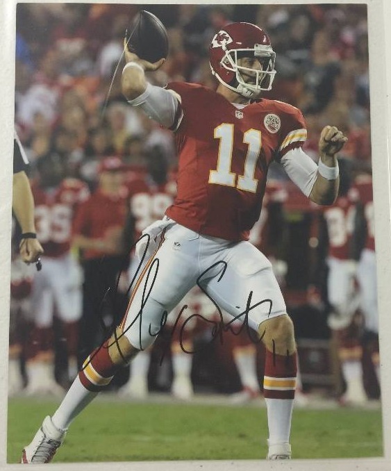 lot 1035 image: Signed 8x10 Photo Alex Smith Kansas City Chiefs Quarterback