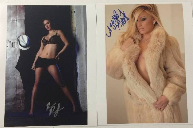lot 1048 image: TWO Signed 8x10 Photos ActressModels Becca Kelley and Ashley Alexiss