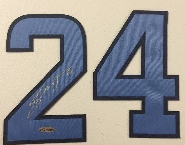 lot 1050 image: Upper Deck Authenticated Sean May Jersey Numbers North Carolina Tarheels