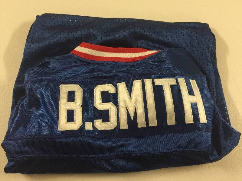 lot 1091 image: Mitchell & Ness Bruce Smith Buffalo Bills Size 50 1994 Throwback Jersey w35th Bills and 75th NFL Patches