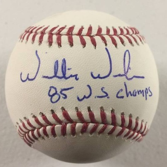 lot 1104 image: Official Major League Baseball signed by Willie Wilson w 85 W.S. Champs inscription MLB Authentication