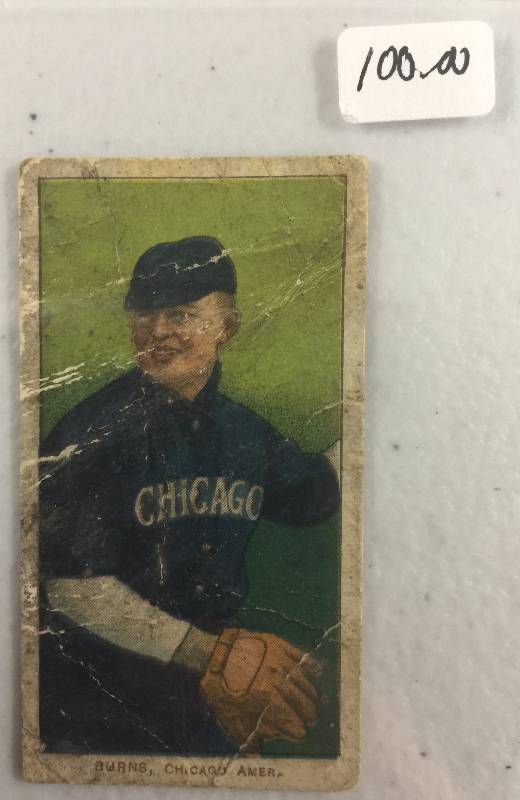 lot 1114 image: Original 1909-11 T206 Bill Burns Piedmont Back Chicago White Sox