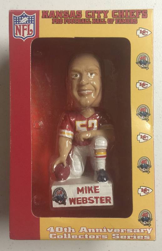lot 1138 image: LImited Edition Mike Webster Kansas City Chiefs Bobble Head Hall of Famer