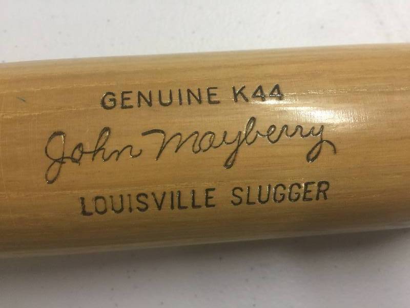 lot 1142 image: John Mayberry Full Sized Game Issued Signed Bat Kansas City Royals