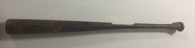 lot 1144 image: Game Used Willie Wilson Signed Bat Cracked Kansas City Royals