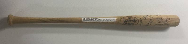 lot 1145 image: Multiple Signature Kansas City Royals Bat circa 1995