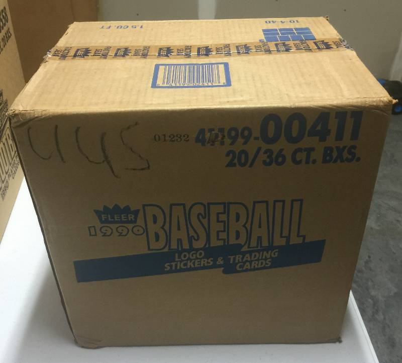 lot 1148 image: Sealed 1990 Fleer Baseball 20 Box Case 36 Packs per Box