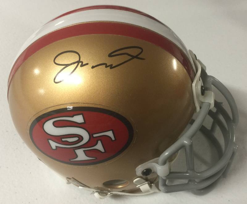 lot 1160 image: Signed Joe Montana San Francisco 49ers Mini Helmet