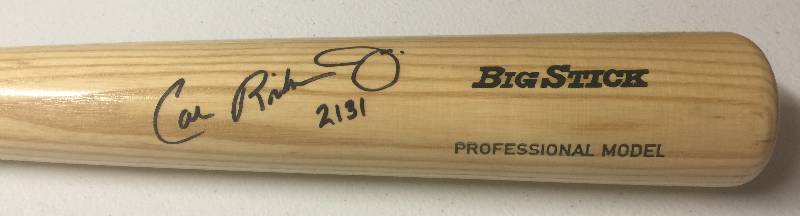 lot 1171 image: Cal Ripken Jr Signed Baseball Bat