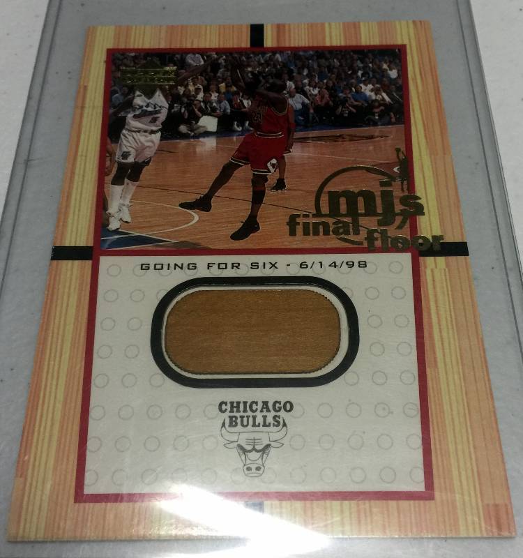 lot 1175 image: 1999-00 Upper Deck Michael Jordan MJ Final Floor Piece of Game Floor from Jordans Final Game