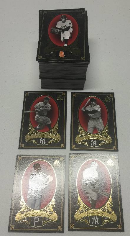 lot 1179 image: Complete 2007 SP Legendary Cuts 100 Card Set wBabe Ruth, Clemente, Gehrig and many others