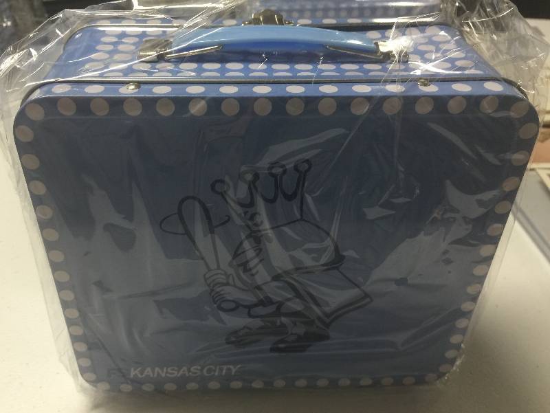lot 1191 image: THREE Kansas City Royals Mr. Royal Lunchboxes in Brand New Condition still in plastic