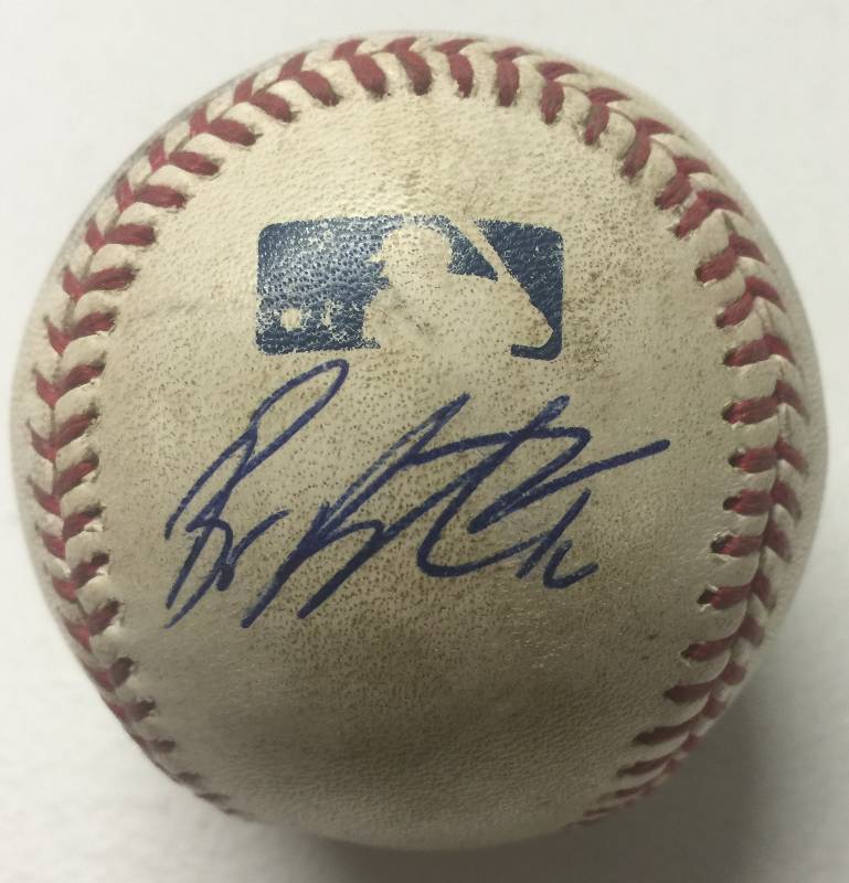 lot 1198 image: Official Major League Foul Ball Signed by Billy Butler of Kansas City Royals
