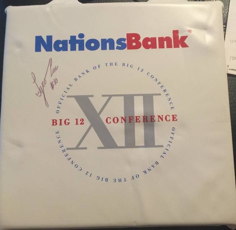 lot 1213 image: Stadium Pad Seat Big XII Conference Signed by Tyron Lue #10