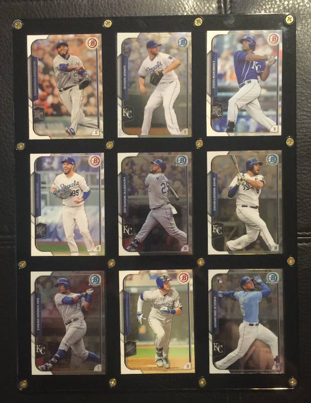 lot 1222 image: Kansas City Royals 9 Card Acrylic Wall Hanging Plaque with Entire Lineup