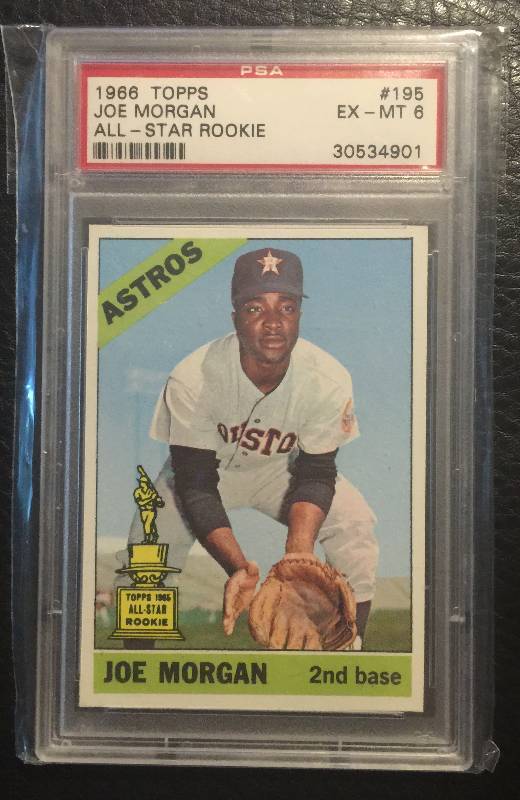lot 1228 image: PSA 6 EX-MINT 1966 Topps Joe Morgan All-Star Rookie Cup Houston Astros