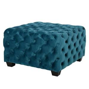 lot 34254 image: Jaymee Button Tufted Velvet Ottoman by Christopher Knight Home- Retail$189.99 dark teal