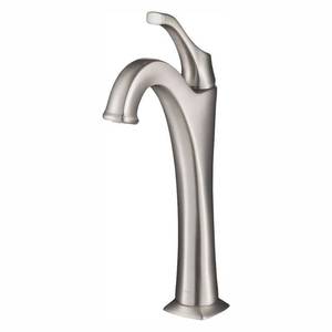 lot 34266 image: KRAUS Arlo Single Handle 1-Hole Vessel Bathroom Faucet w Pop Up Drain- Retail$134.94