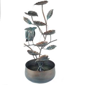 lot 34267 image: Metal Cascading Leaves Outdoor Fountain- Retail$143.35