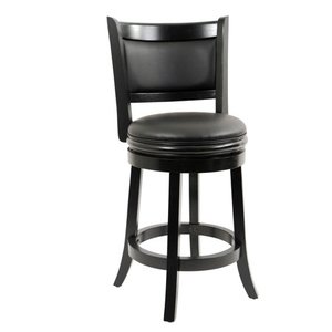 lot 34268 image: Augusta 24-inch Swivel Counter Stool- Retail$115.49 black 1only