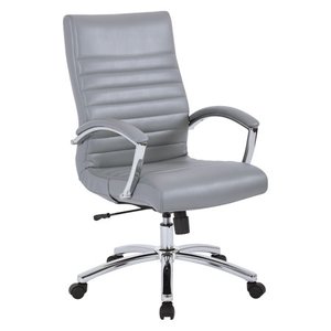 lot 34286 image: Executive Mid-Back office Chair Retail$192.49 faux leather charcoal
