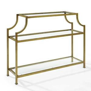 lot 34297 image: Aimee Glass Console Table- Retail$173.09 glass gold