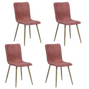 lot 34299 image: Carson Carrington Viken Mid-century Upholstered Dining Chairs (Set of 4)- Retail$255.99 rose