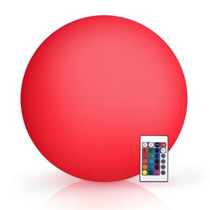 lot 34306 image: HomCom 16 RGB Adjustable 16 Color Changing Ball Globe Waterproof Rechargeable no Remote Control