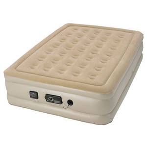 lot 34322 image: Serta Raised Queen-size Airbed with NeverFlat AC Pump - Retail$176.49