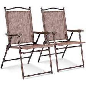lot 34269 image: patio chair set of 2 outdoor costway brown