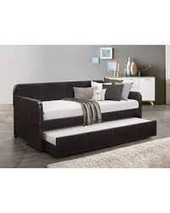 lot 34278 image: Porch & Den Anthony Upholstered Daybed with Trundle- Retail$318.49 2 boxes complete