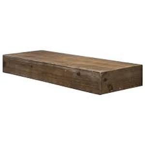lot 34285 image: the grey barn haven walnut brown rustic floating wall shelf