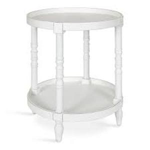 lot 34331 image: Kate and Laurel Bellport Round Wood Side Table - 20x20x24- Retail$136.49