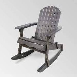 lot 34334 image: Malibu Outdoor Adirondack rocking chair dark grey 1only