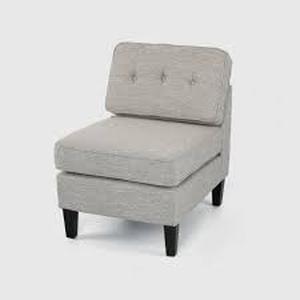 lot 34335 image: crowningshield contemporary fabric chair light grey 1only