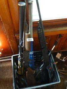 lot 38144 image: Lot of Baseball Bats and Pellet Guns