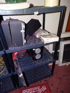 lot 38089 image: Black shelf unit