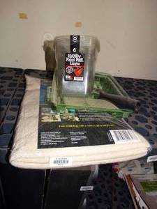 lot 38101 image: New canvas drop cloth & other painting supplies