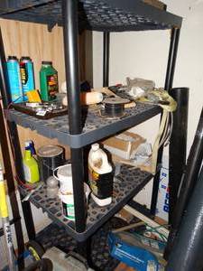 lot 38131 image: Contents of Shelf--Misc. Home Improvement Supplies