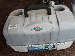 lot 38284 image: Flambeau 7-Tray Hip Roof Box with Assorted TackleLures