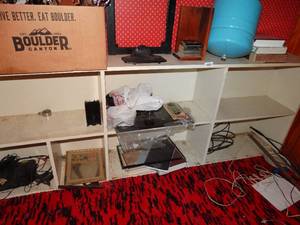lot 38194 image: White Shelf with Misc. Contents
