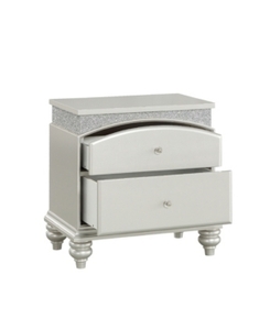 lot 19415 image: ACME Maverick Nightstand in Platinum- Retail$262.49