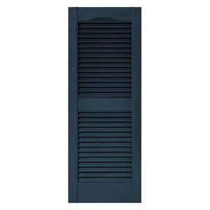 lot 19437 image: Builders Edge 14.5W in. Louvered Vinyl Shutters