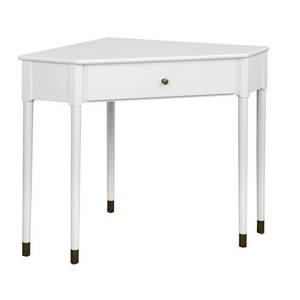 lot 19463 image: Mesa Mid-Century Corner Desk White - Lifestorey