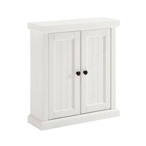 lot 19519 image: Seaside Wall Cabinet Distressed White- Retail$155.94