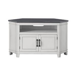 lot 19530 image: Wooden Corner TV Stand by Martin Svensson Home- Retail$417.99